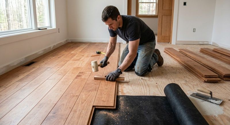 Cherry Floor Installation in Gilbert, AZ