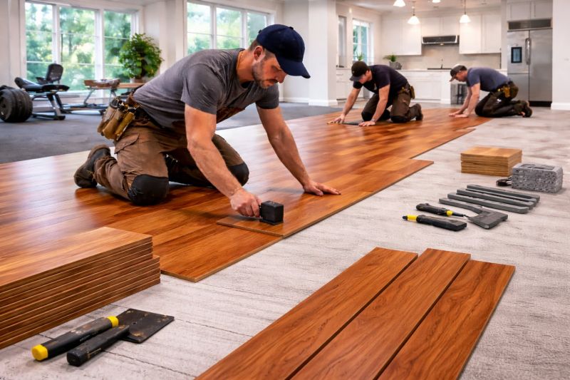 Cherry Floor Installation in Tempe, AZ